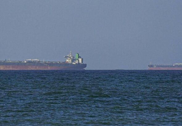Tankers at strait of hormuz